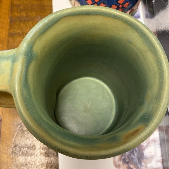 Vintage Hugh Crosby Pottery Mug Handmade Flower Tulip Blue Green Nova Scotia Art - Picture 10 of 13